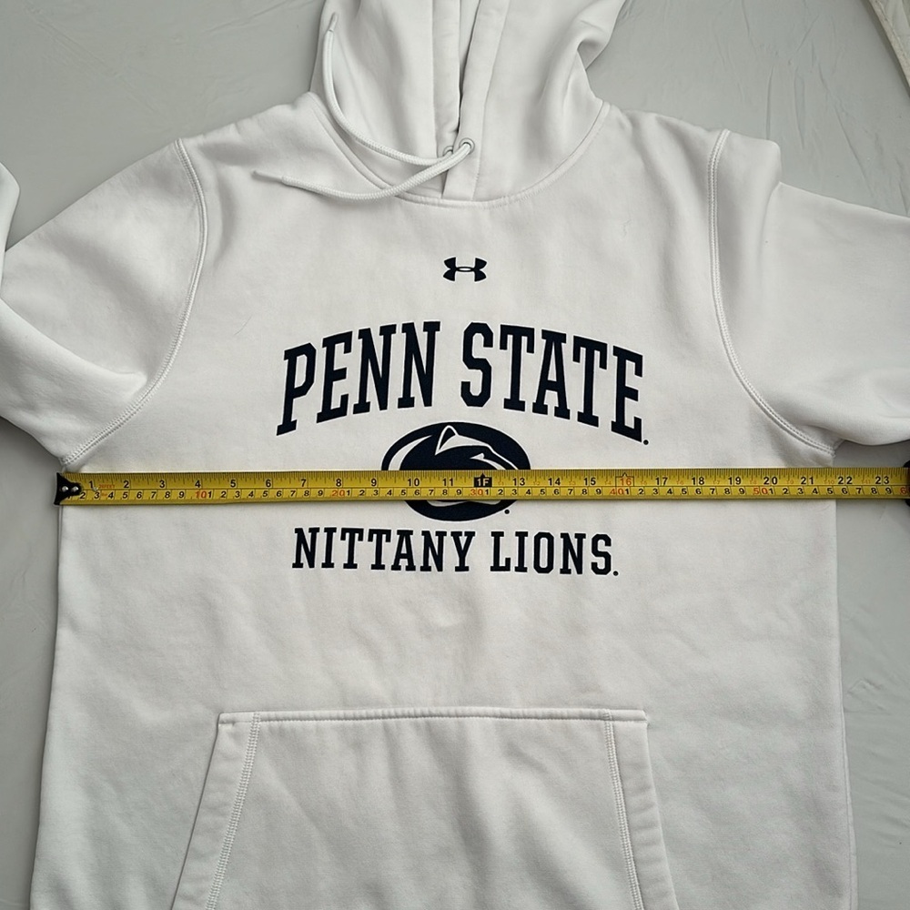 Under Armour Penn State University white navy blue loose fit pocket hoodie - Picture 4 of 8